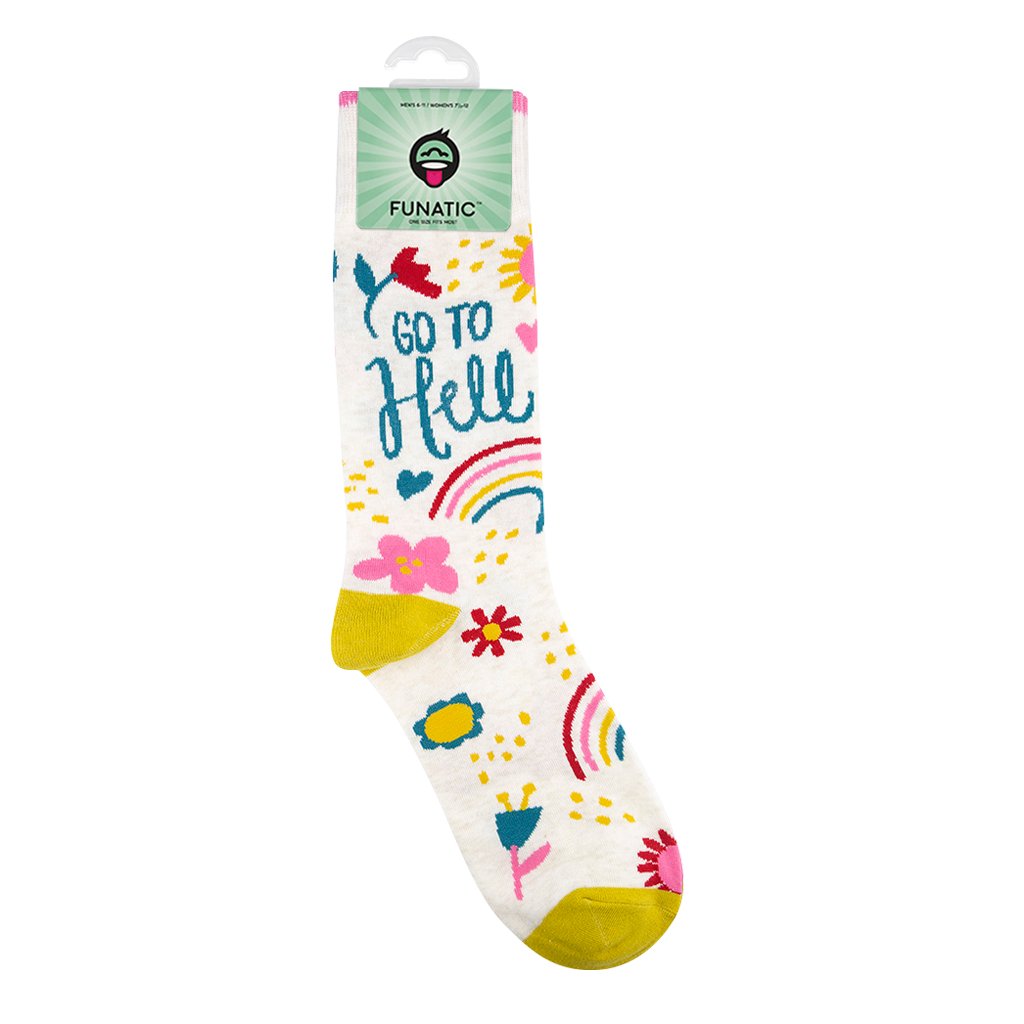 Go to Hell Socks | Curse Word Socks | Funny Unisex Socks - HER Home Design Boutique